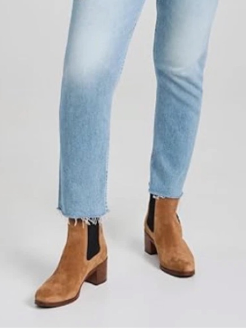 Rag & Bone Suede Chelsea Booties Tan Boho 38.5 / 8.5 Retail $495